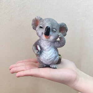 Cute Koala Figurines Animal Statues Resin Glasses Stand Pencil Sunglasses Holder Container Desktop Home Decor Creative Gifts