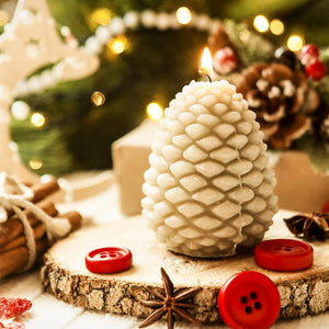 3D Christmas Pine Cone Silicone Candle Mold Beeswax Pinecone Candle Making Mould DIY Handmade Aromatherapy Candles