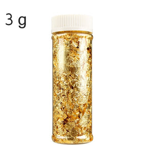 Edible Grade Genuine 99.9% 2g 24K Genuine Gold Leaf Schabin Flakes For Decorate Cake/ Ice Cream/Coffee/Wine/Chocolates Tools