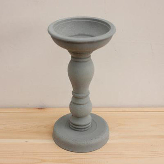 European Candle Holders and Table Candlestick Wood Retro Candle Holder Ornament for Dinner Decoration Candelabra GZT033