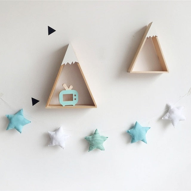 Nordic Baby Room Handmade Nursery Star Garlands Christmas Kids Room Wall Decorations Photography Props Decorations