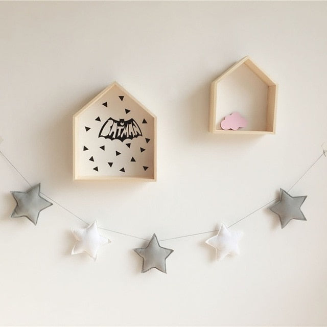 Nordic Baby Room Handmade Nursery Star Garlands Christmas Kids Room Wall Decorations Photography Props Decorations