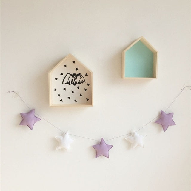 Nordic Baby Room Handmade Nursery Star Garlands Christmas Kids Room Wall Decorations Photography Props Decorations