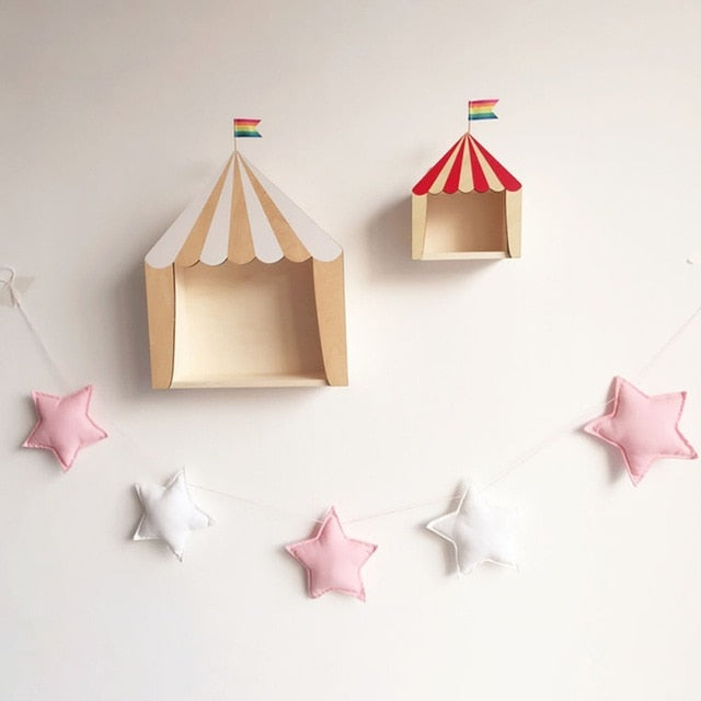 Nordic Baby Room Handmade Nursery Star Garlands Christmas Kids Room Wall Decorations Photography Props Decorations