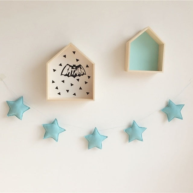 Nordic Baby Room Handmade Nursery Star Garlands Christmas Kids Room Wall Decorations Photography Props Decorations