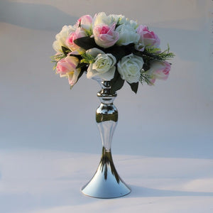 Gold Candle Holders 50cm/20" Metal Candlestick Flower Vase  Table Centerpiece Event Flower Rack  Road Lead Wedding Decoration