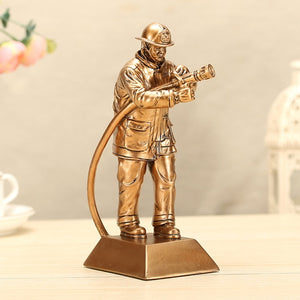 Fireman Police Statue Modern European Simple Home Jewelry Desk Decoration Comrade-in-the-Trainer Souvenirs Resin Crafts